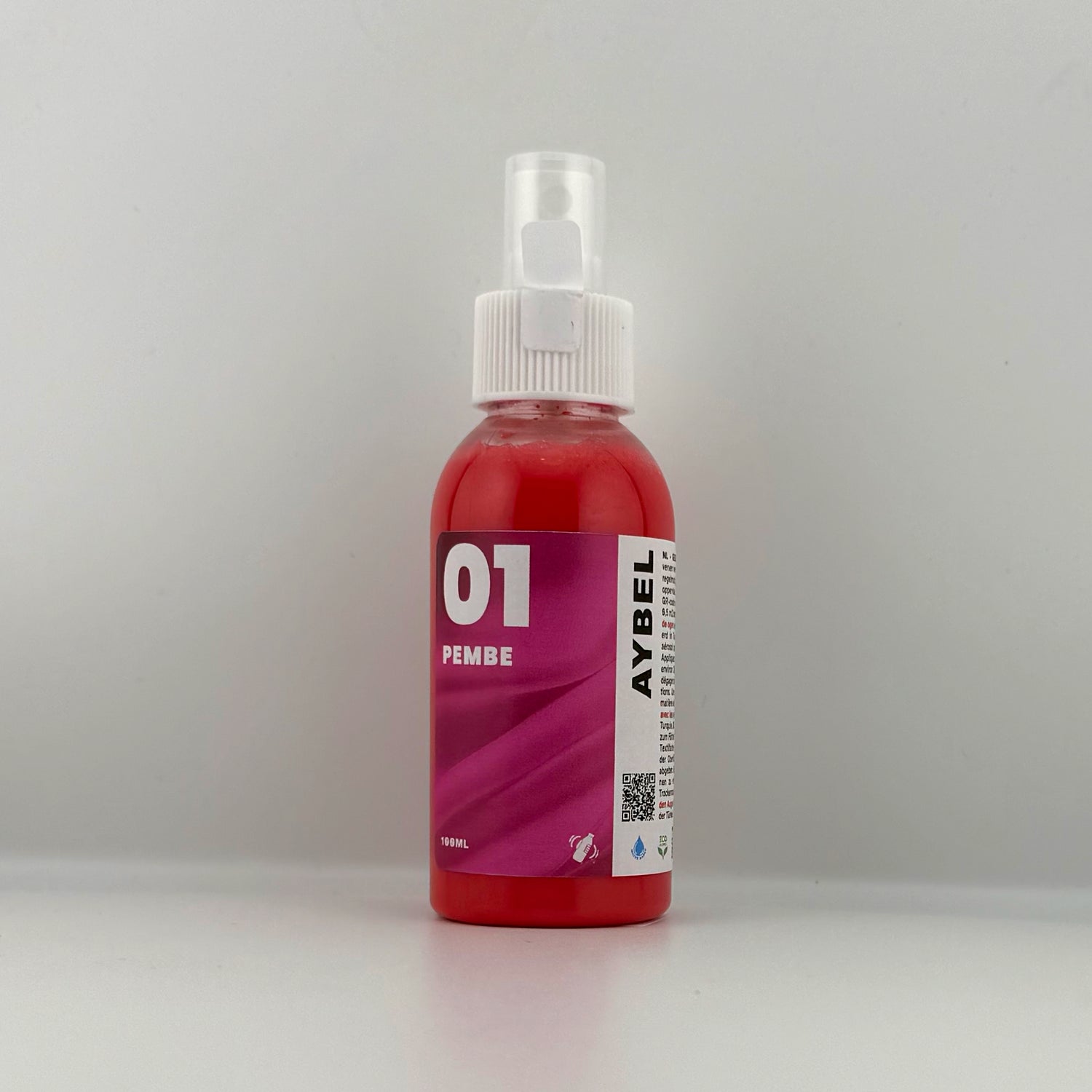 Pink tekstilfarvespray