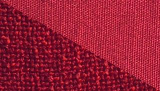 Fabric swatch dyed in burgundy red, demonstrating the vibrant color achieved with our dye on different fabrics